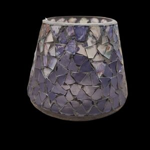 Home Interiors Purple Mosaic Candle Lamp Shade